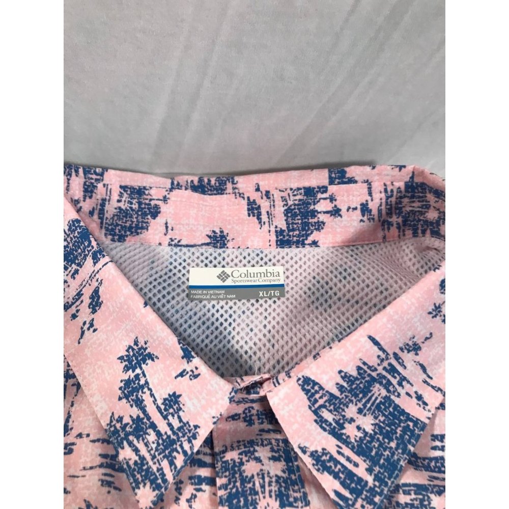 Columbia PFG Button Up Shirt Mens sz XL NWT Pink - Picture 4 of 7